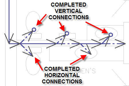 fixture connection - multiple 45